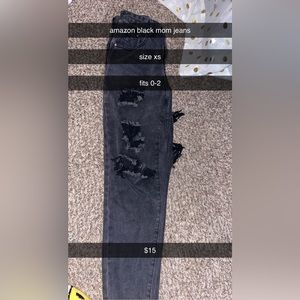 amazon size xs (0-2) mom jeans